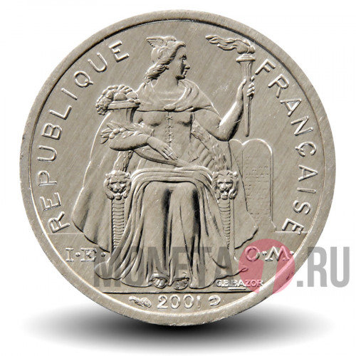 1 франк 2001 года - Французская Полинезия