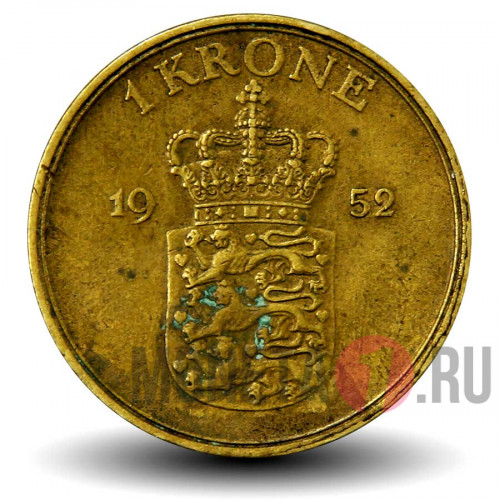 1 крона 1952 года - Дания - Frederik IX