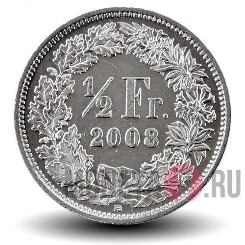 1/2 франка 2008 года - Швейцария