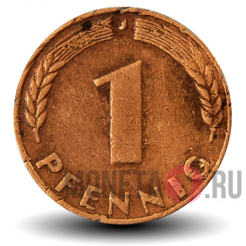 1 пфенниг 1949 года - ФРГ - J