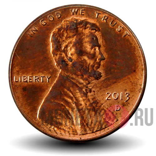 1 цент 2013 года - США - D