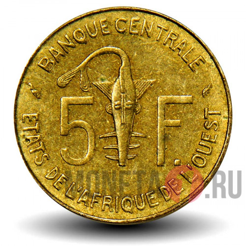 5 франков КФА BCEAO 1992 года - Западно-Африканские штаты