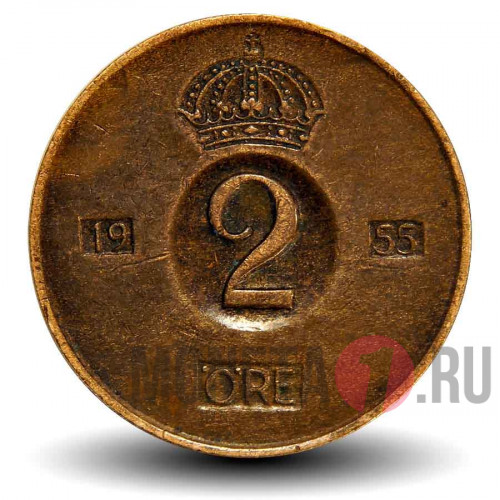 2 ore 1955 года - Швеция - Густав VI Адольф