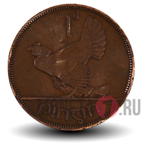 1 пенни 1937 года - Ирландия - Птица