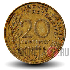 20 сантимов 1962 года - Франция