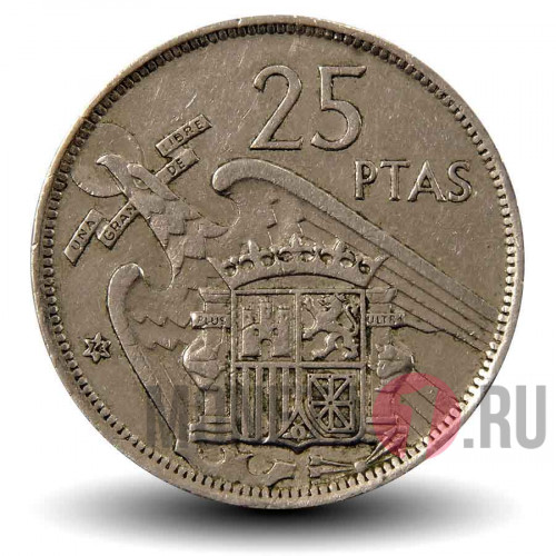 25 песет 1974 года - Испания - Франсиско Франко