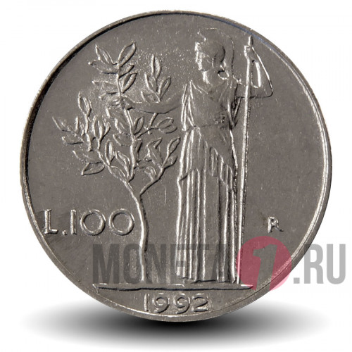 100 лир 1992 года - Италия - Минерва