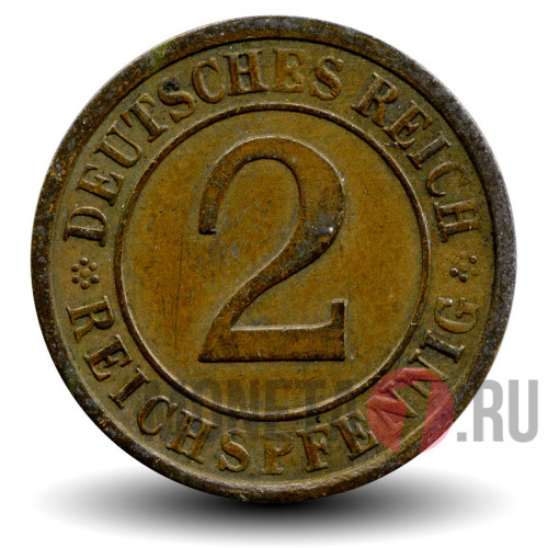 2 рейхспфеннига 1924 года - Веймарская Республика - A