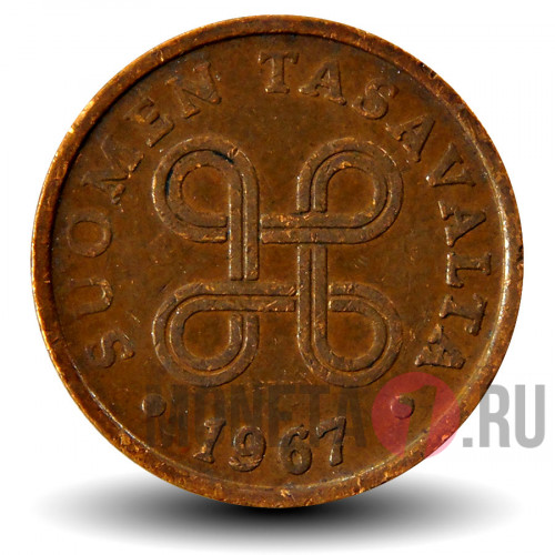 5 пенни 1967 года - Финляндия
