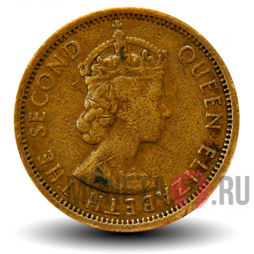 2 цента 1965 года - Маврикий - Elizabeth II