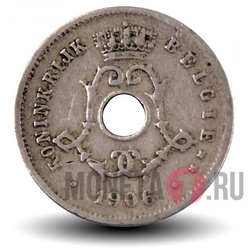 5 сантимов 1906 года - Бельгия - Леопольд II - BELGIE