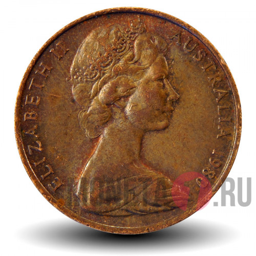2 цента 1980 года - Австралия - Ящерица