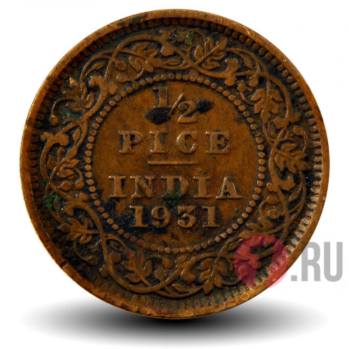 1/2 пайса 1931 года - Британская Индия - George V