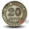 20 центов 1957 года - H - Малайа и Британское Борнео