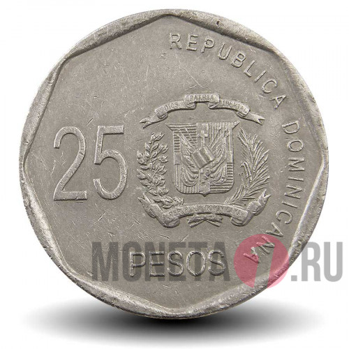 25 песо 2008 года - Доминикана