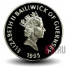 5 фунтов 1995 года - Королева-мать Елизавета - Остров Гернси