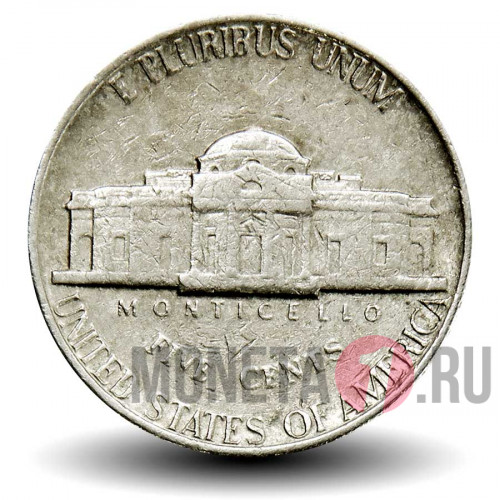 5 центов 1981 года - Усадьба Монтичелло (Monticello) - США - D