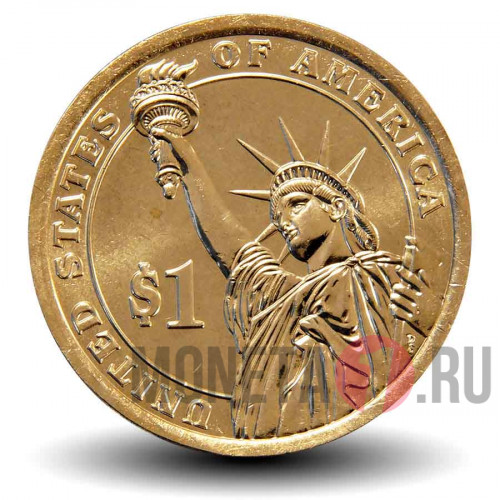 1 доллар 2015 года - 36-й президент США - Линдон Джонсон - D