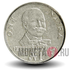 1 найра 1991 года - Нигерия - Герберт Маколей