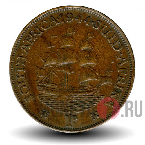 1 пенни - Южная Африка - 1944 - Парусник Дромедарис