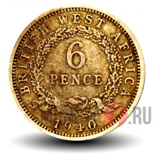 6 пенсов 1940 года - Британская Западная Африка - George VI