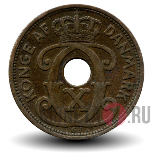 5 ore 1928 года - Дания - Кристиан X