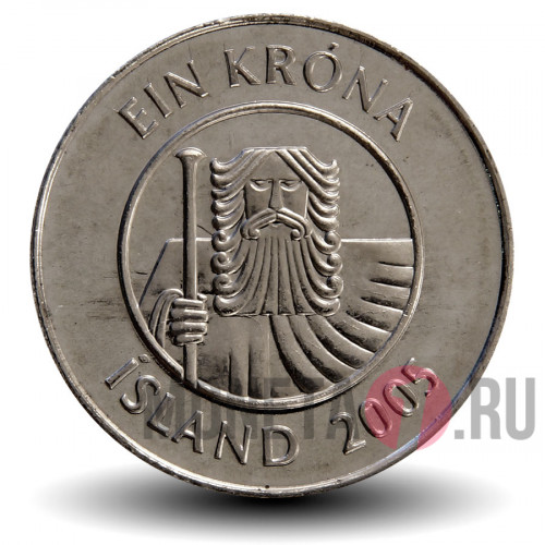 1 крона 2005 года - Исландия - Треска