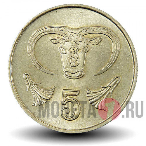 5 центов 1985 года - Кипр - Бык