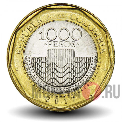 1000 песо 2017 года - Черепаха - Колумбия