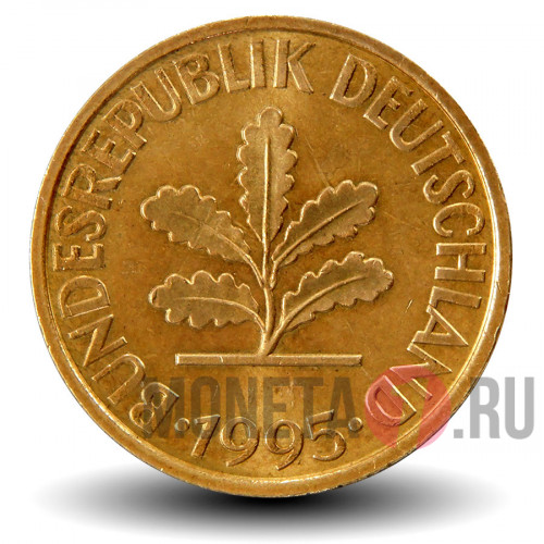 10 пфеннигов 1995 года - ФРГ - Дуб - J