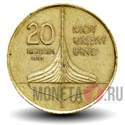 20 крон 1999 года - Норвегия - Открытие викингами Северной Америки