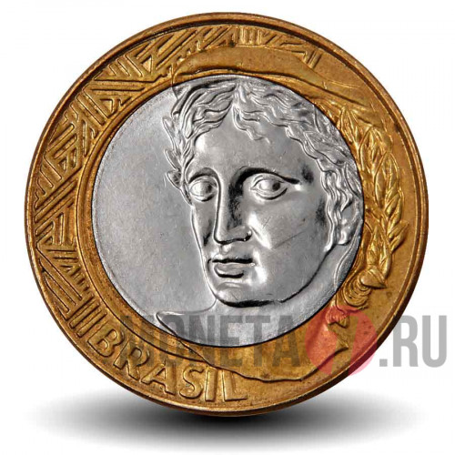 1 реал 2003 года - Бразилия - Скульптура Республики