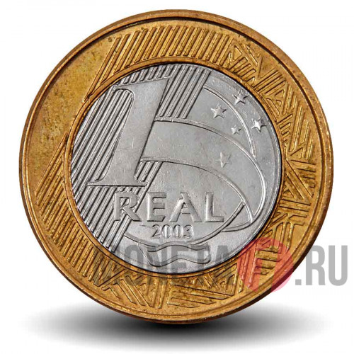 1 реал 2003 года - Бразилия - Скульптура Республики
