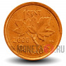 1 цент 2006 года - Канада - Кленовый лист - немагнитная