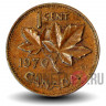 1 цент 1970 года - Канада - Кленовый лист