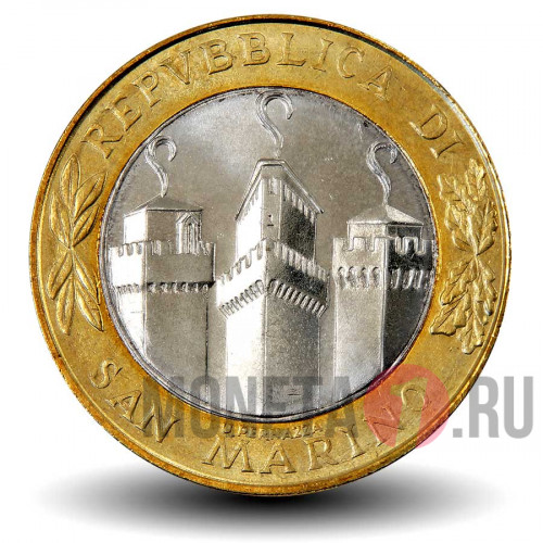 1000 лир 2001 года - Сан-Марино - Голуби