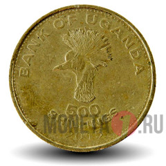 500 шиллингов 2015 года - Уганда - Журавль