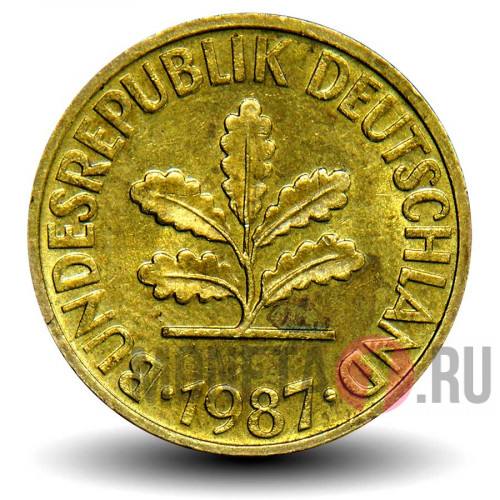 10 пфеннигов 1987 года - ФРГ - D