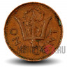 1 цент 1973 года - Барбадос - Трезубец