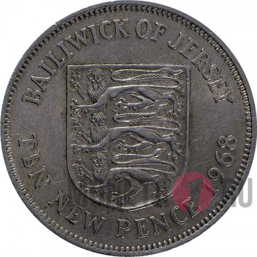 25 New Pence 1968 года - Остров Джерси