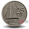 25 центов 2008 года - Каймановы Острова - Парусник