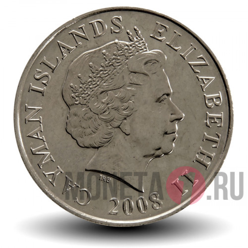 25 центов 2008 года - Каймановы Острова - Парусник