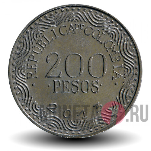 200 песо 2013 года - Попугай - Колумбия