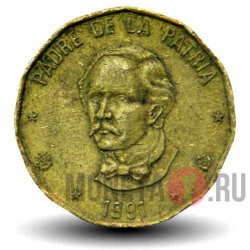 1 песо 1991 года - Доминикана