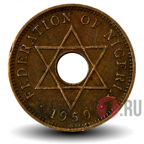1/2 пенни 1959 года - Британская Нигерия