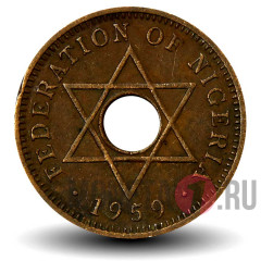 1/2 пенни 1959 года - Британская Нигерия