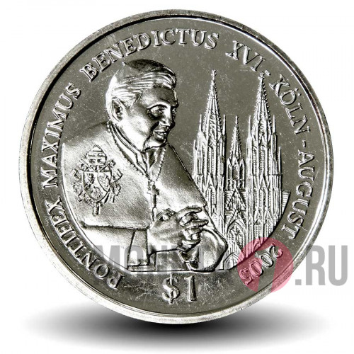 1 доллар 2005 года - Папа Бенедикт XVI в Кёлне - Сьерра-Леоне