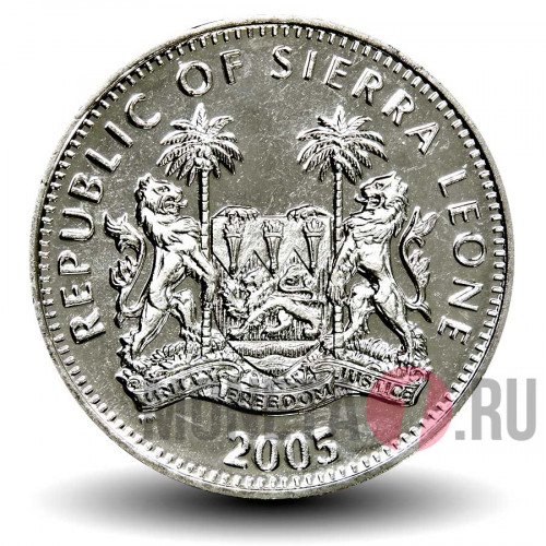 1 доллар 2005 года - Папа Бенедикт XVI в Кёлне - Сьерра-Леоне