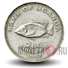 200 шиллингов 1998 года - Уганда - Цихлид
