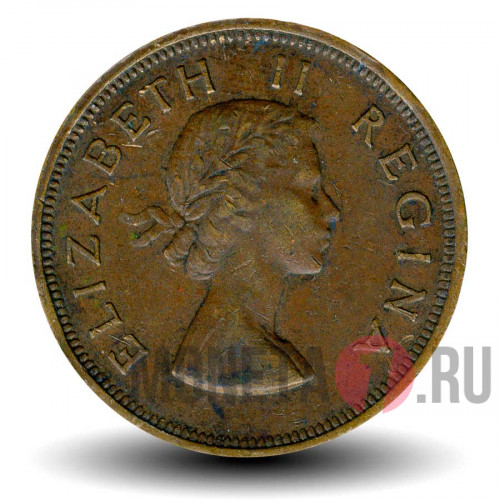 1 пенни - Южная Африка - 1956 - Парусник Дромедарис